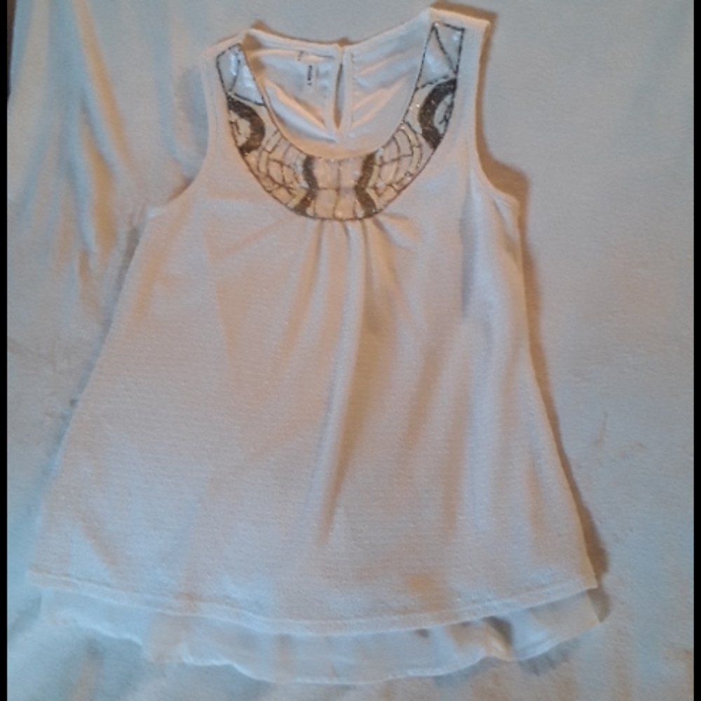 Maurices Studio Y Embellished Sleeveless Top EUC